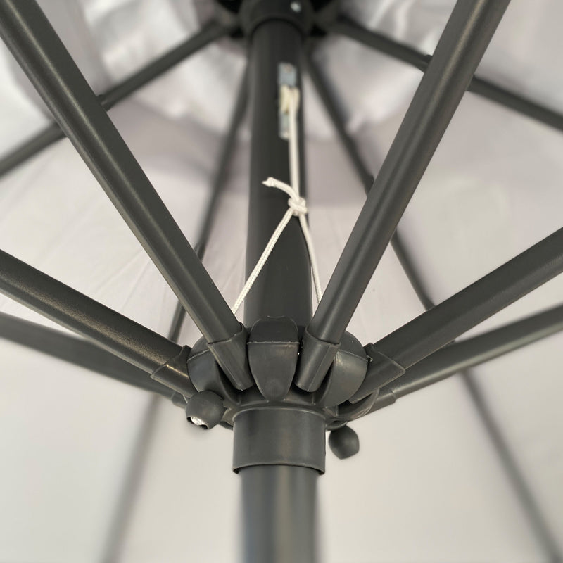 Patio Market Umbrella With 8 Steel Ribs, UV-Resistant And Waterproof Canopy