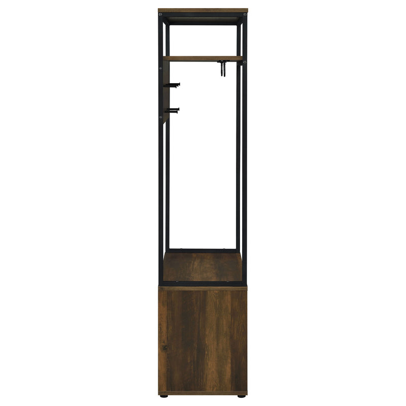 Flora - 2 Door Coat Rack Hall Tree Storage Bench And Multi Functional Storage - Natural