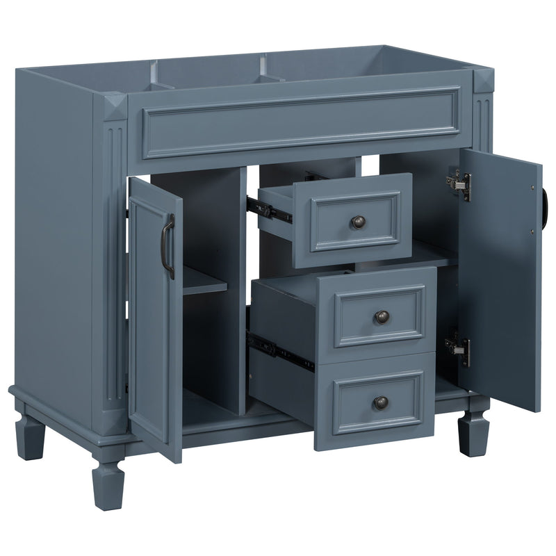Bathroom Vanity Cabinet With 2 Soft Closing Doors And 2 Drawers