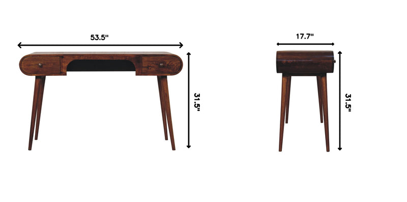 London - Arch Writing Desk - Dark Brown