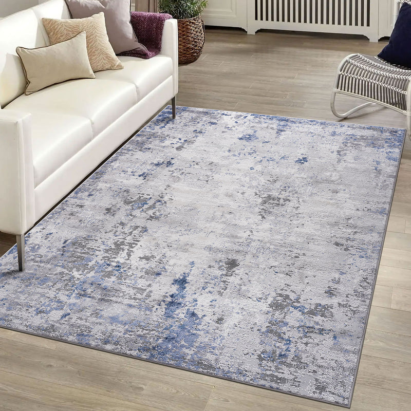 Marfi - 6' X 9' Abstract Area Rug - Silver