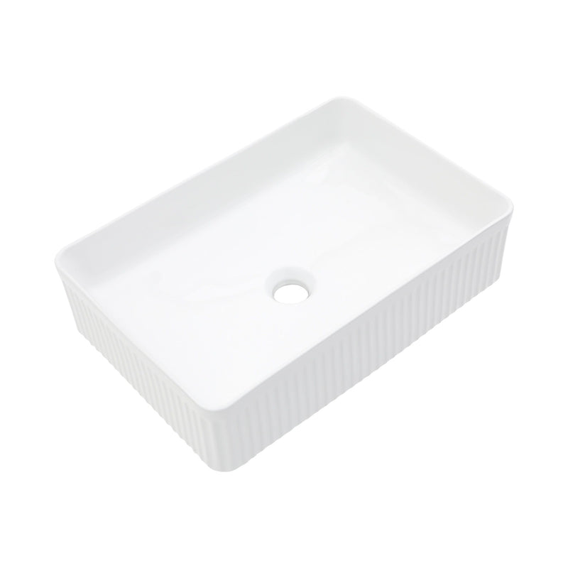Modern Ceramic Rectangular Vessel Bathroom Sink