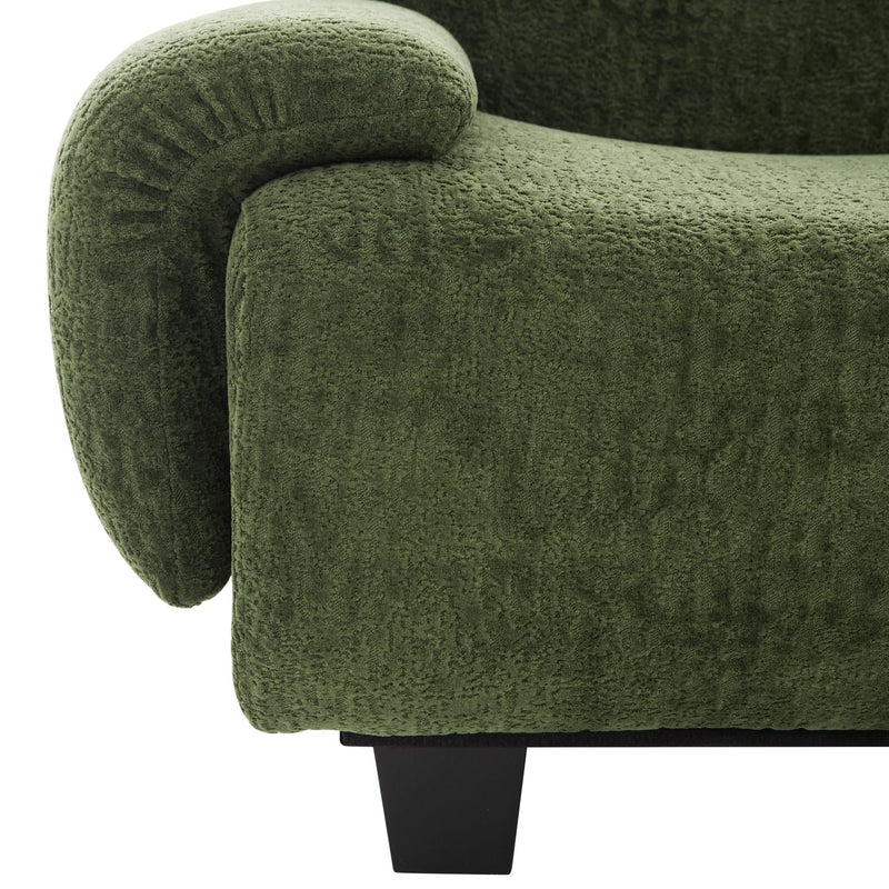 3 Seater Sofa Couch With Curved Armrests