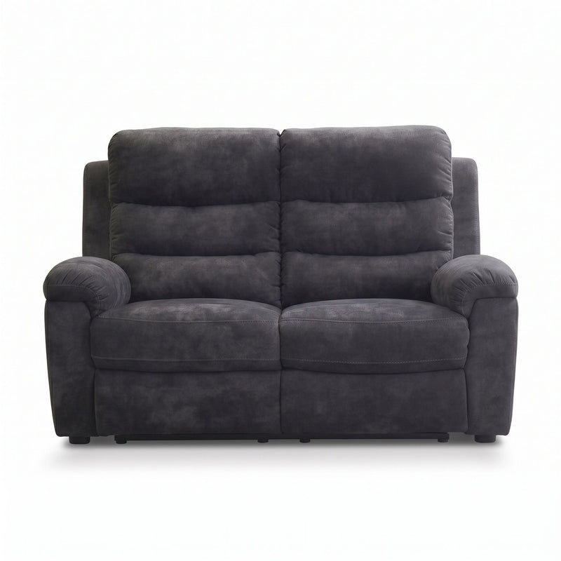2 Piece Reclining Sofa Set, 3 Seat Sofa & 2 Seat Loveseat, 150° Recline - Dark Gray