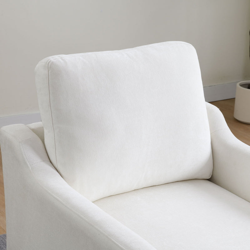 Swivel Arm Chair With Soft, Comfy Accent Chair For Living Room