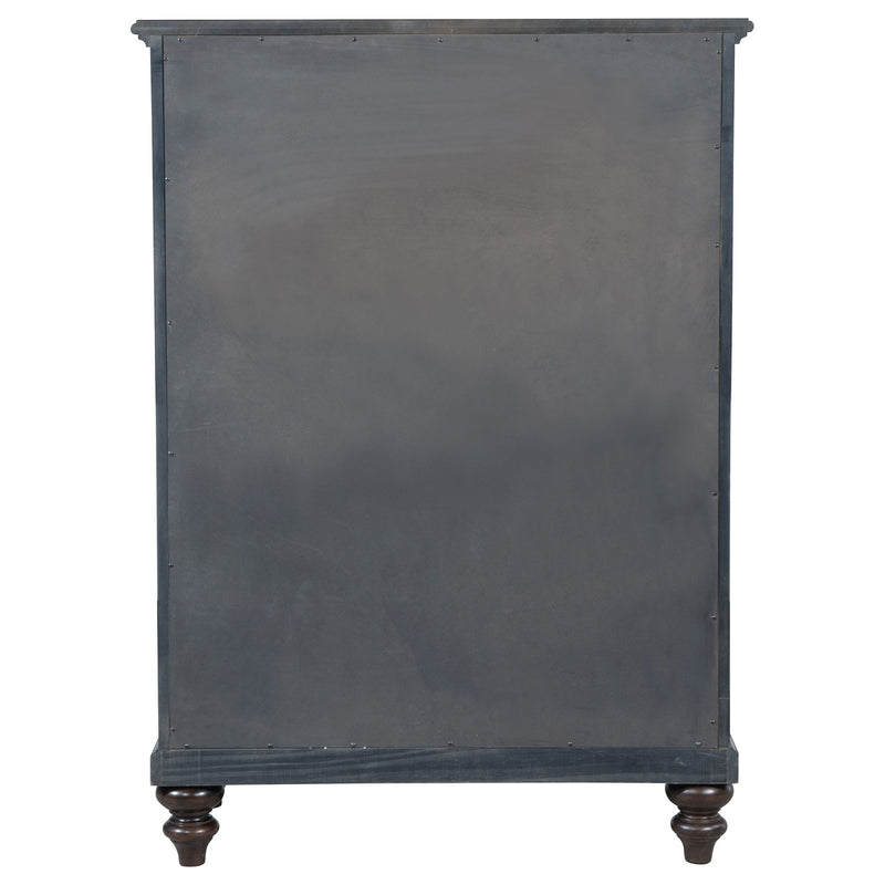 Berwick - 5 Drawer Chest With Felt Lined Top Drawers - Dark Oak