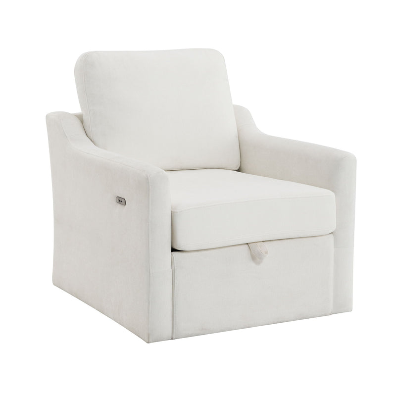 Swivel Arm Chair With Soft, Comfy Accent Chair For Living Room