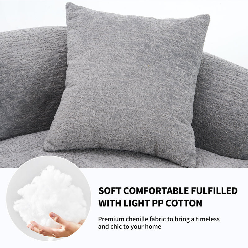 4 Seater Sofa With Fabric, 30D, 60 Hardness Full Sponge, 4 Pillow For Living Room, Home Furniture Sleeper Sectional Sofa For Apartment