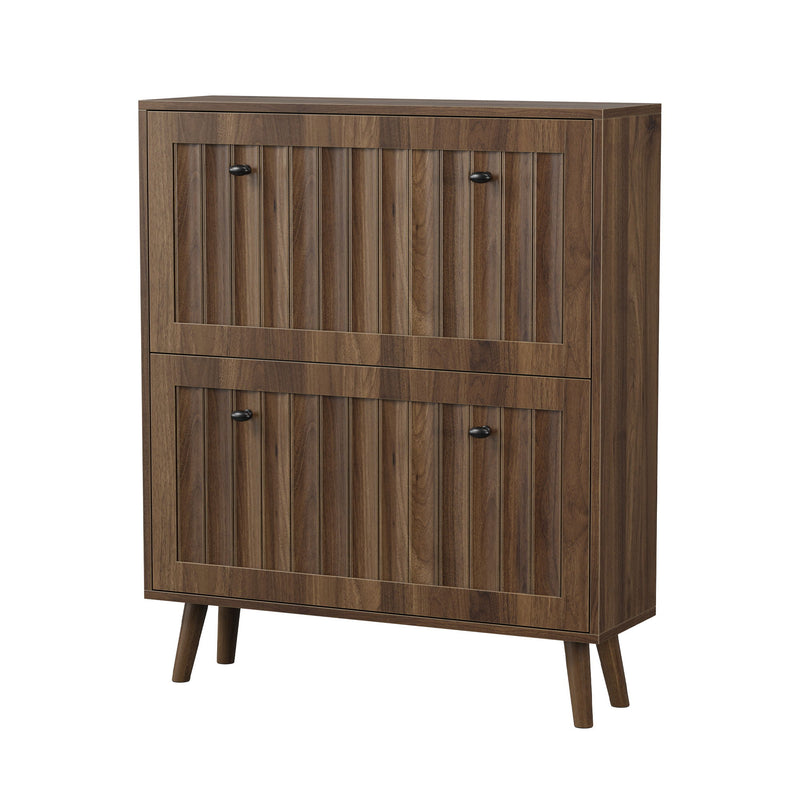 Shoe Cabinet, Storage Unit For Hallways - Walnut