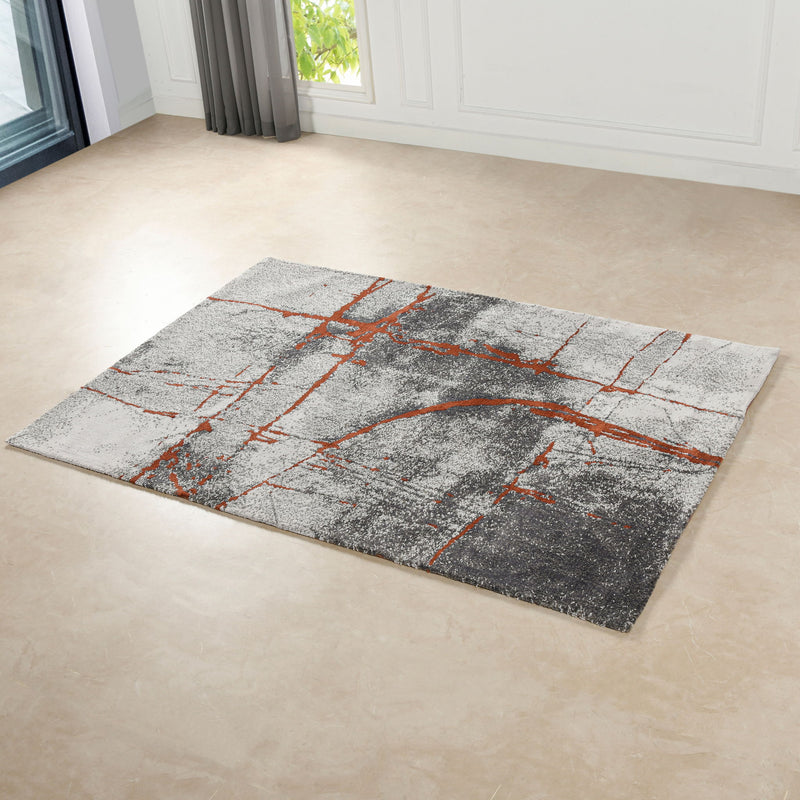 Quarry - 5' X 6.5' Abstract Area Rug - Gray