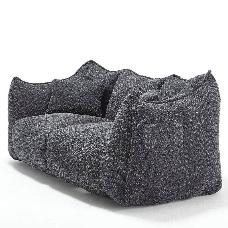 Comfortable Dual Beanbag Chair With High Resilience Foam Core For 2 People