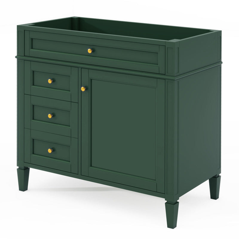 Bathroom Vanity With 2 Drawers And Tip-Out Drawer, Storage Cabinet