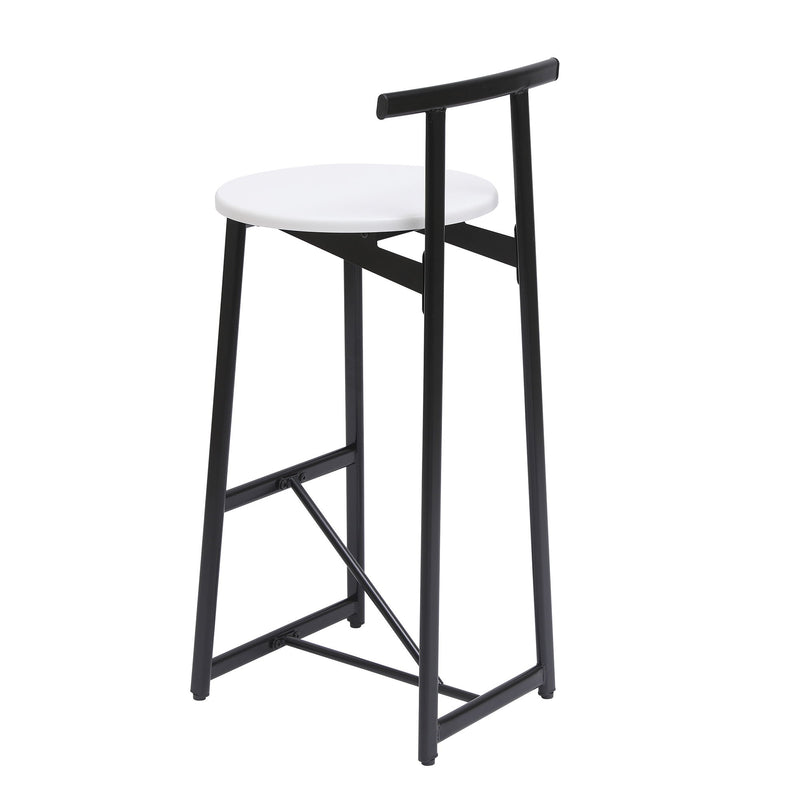 Modern Bar Stools With Backrest For Kitchen (Set of 3)
