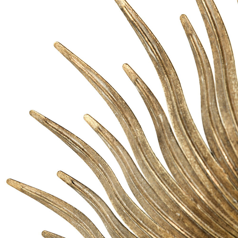Retro DesignSunburst Metal Wall Mirror Decorative Mirror For A Bedroom Dressing Room, Hallway Or Living Space - Gold