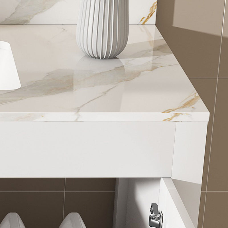 43" Bathroom Vanity, Multi Functional Cabinet With Doors And Drawer - White