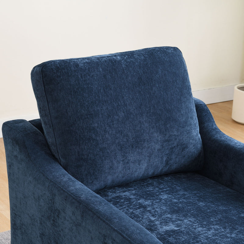 Swivel Arm Chair With Soft, Comfy Accent Chair For Living Room