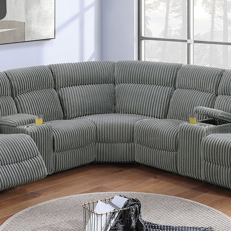 Power Motion Sectional LAF / RAF Loveseat With Console Cup Holders