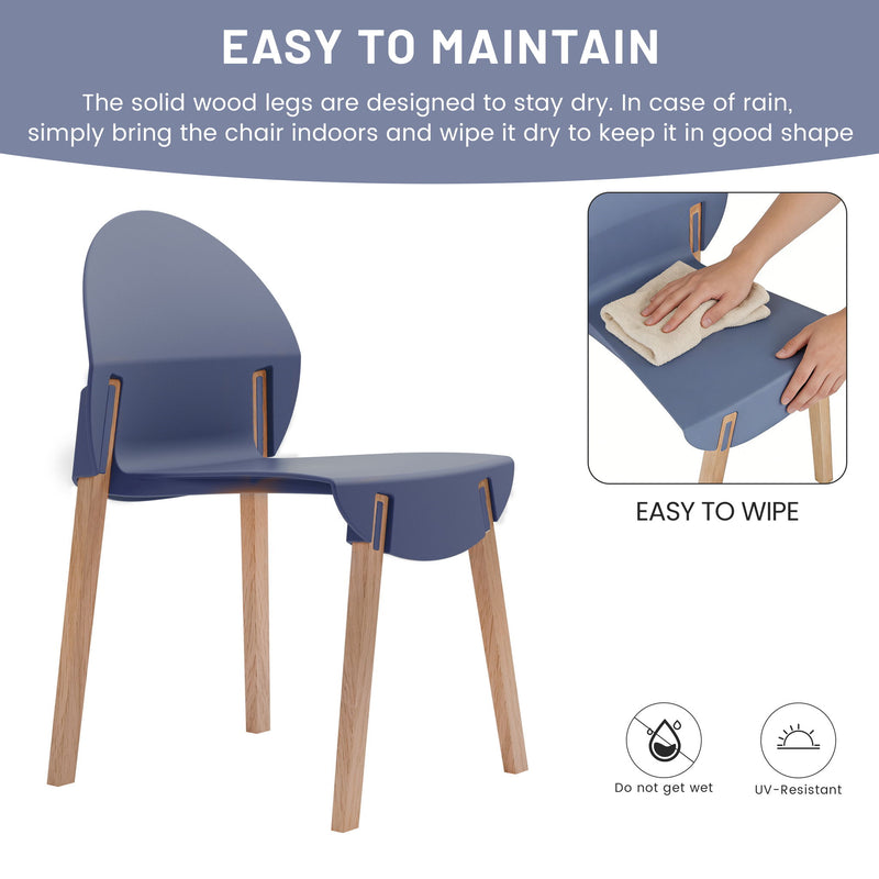 4 Piece Set Of Single Chairs With Long Table