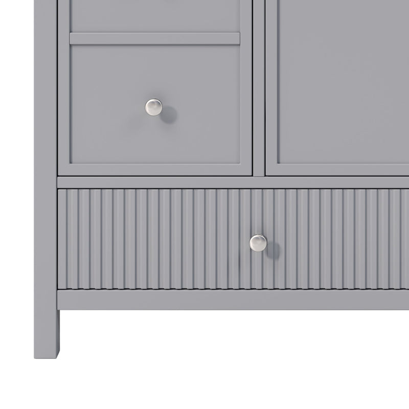 Bathroom Vanity With Separate Sink, Soft Close Doors And 4 Drawers