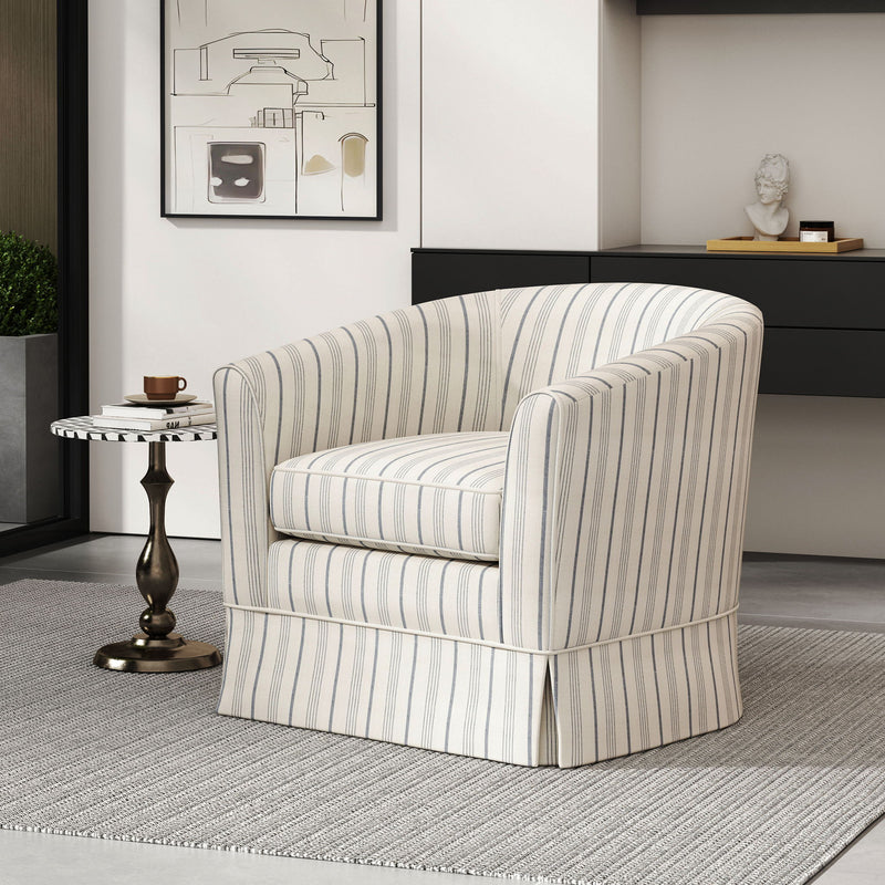 Zeniqua - Upholstered Swivel Chair With Loose Cover