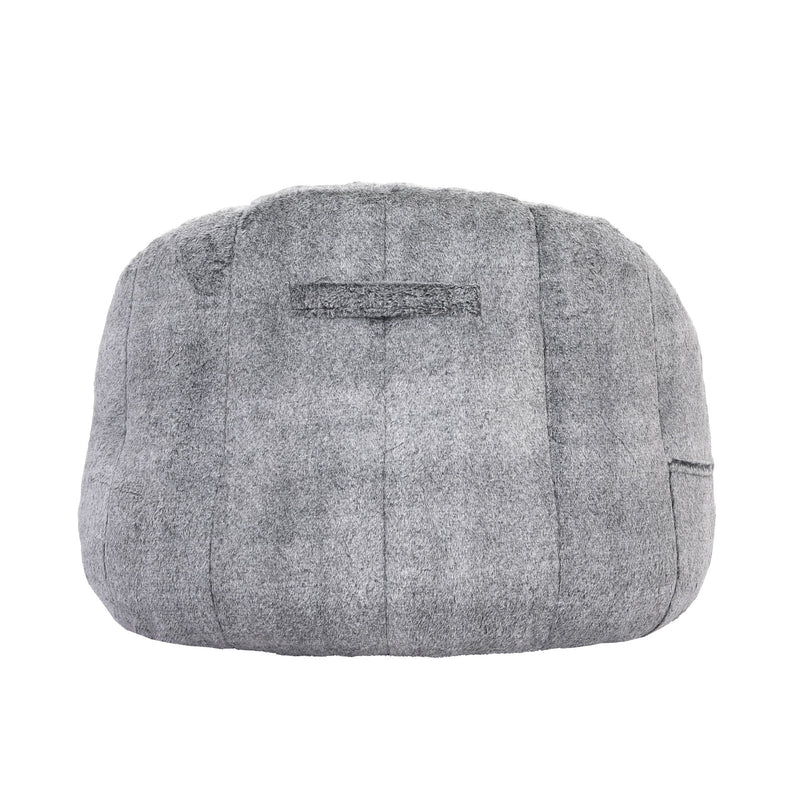 Beanbag Sofa Chair With Armrests Stuffed High Density Foam, Lazy Sofa Comfy Chairs Beanbag Chair For Adults In Living Room, Bedroom Reading - Dark Gray