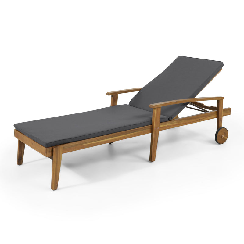 Jason - Chaise Lounge Adjustable Acacia Wood Outdoor Furniture