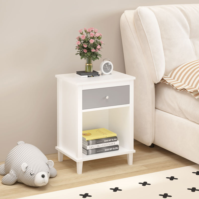 Nightstand With 1 Drawer 1 Shelf