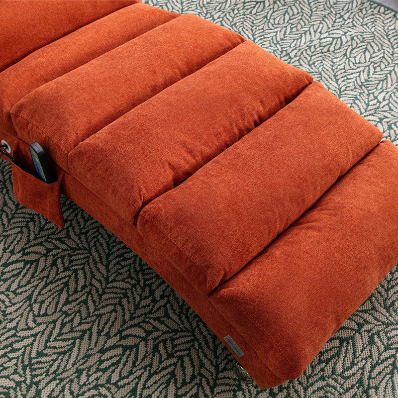 Massage Chaise Lounge Indoor With Remote Control, Ergonomic Electric Massage Lounger