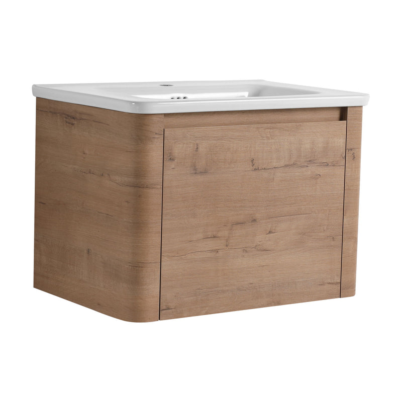 Wall Mounted Bathroom Vanity With Sink & 1 Soft Close Door