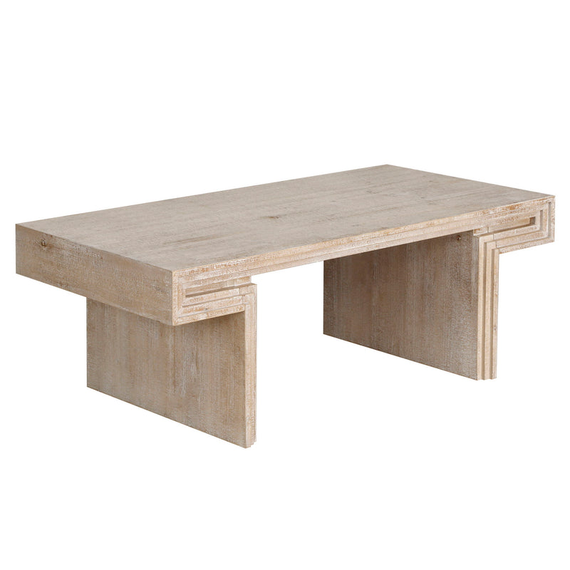 American Vintage Industrial Coffee Table, Double Tier Design