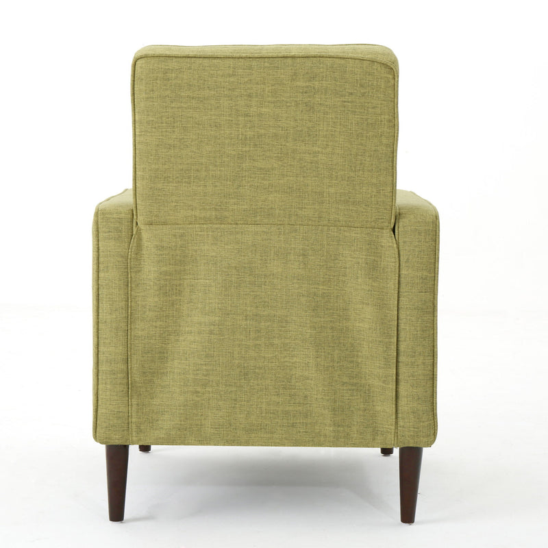 Mid-Century Modern Recliner With Button Tufted Waffle Stitch