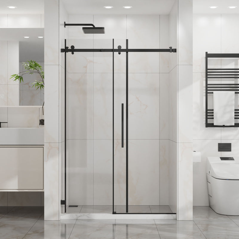 Frameless Tub Sliding Shower Door With Easy Clean Coating