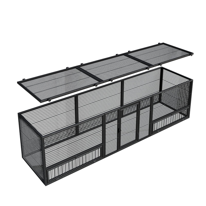 Thickened Chicken Coop For Outdoor - Black / Silver