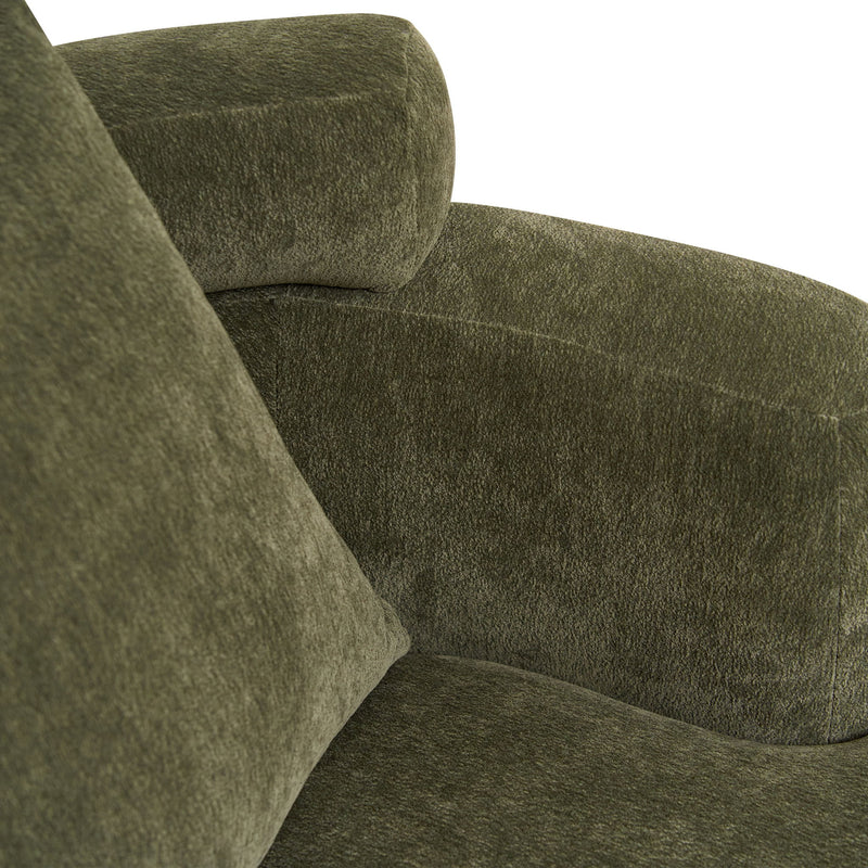 Clubchair, Bucket Chair, Decorative Sofa With Pillow, For Living Roon - Olive Green