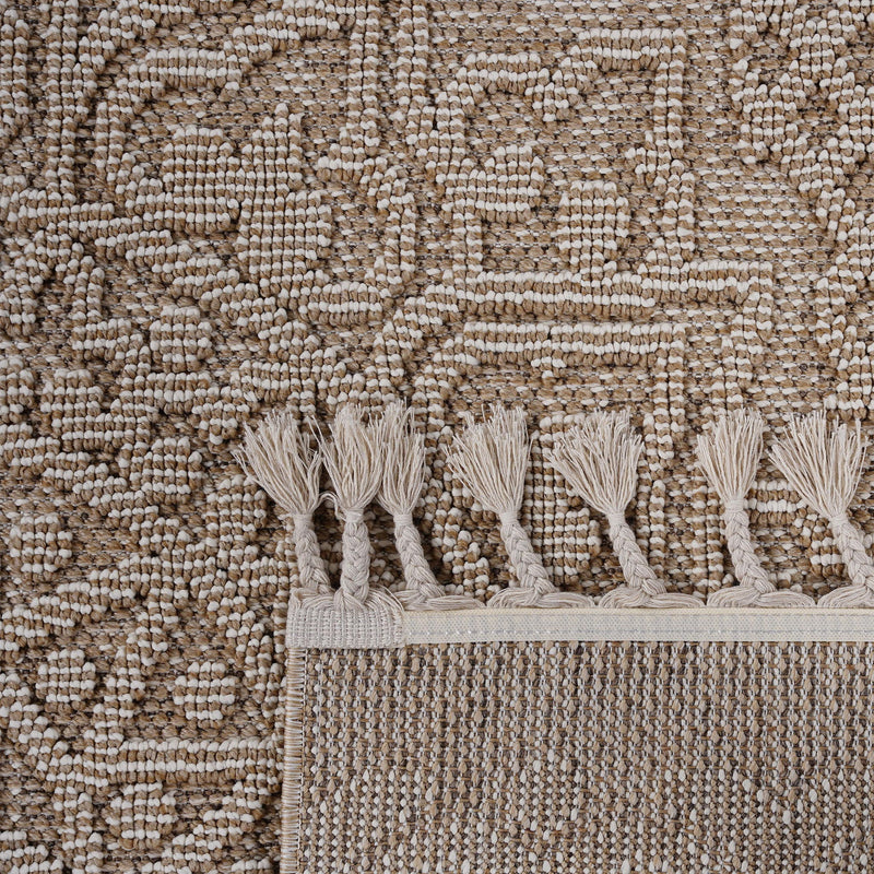 Guros - 6' X 9' Medallion Indoor / Outdoor Area Rug - Beige