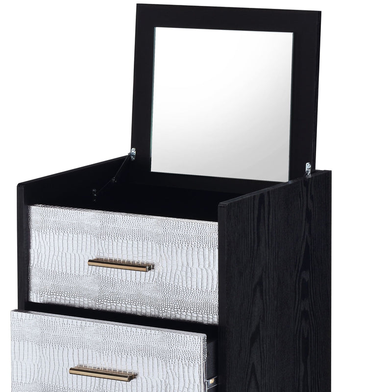 Myles - Jewelry Armoire - Black / Silver