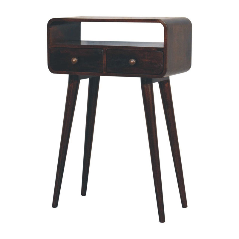 Solid Wood Curved Console Table
