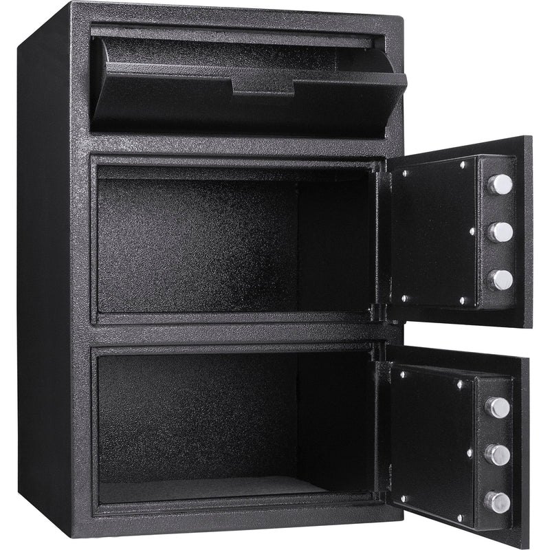 Digital Keypad 2 Lock Depository Safe 1 6 2 Cubic Ft - Black
