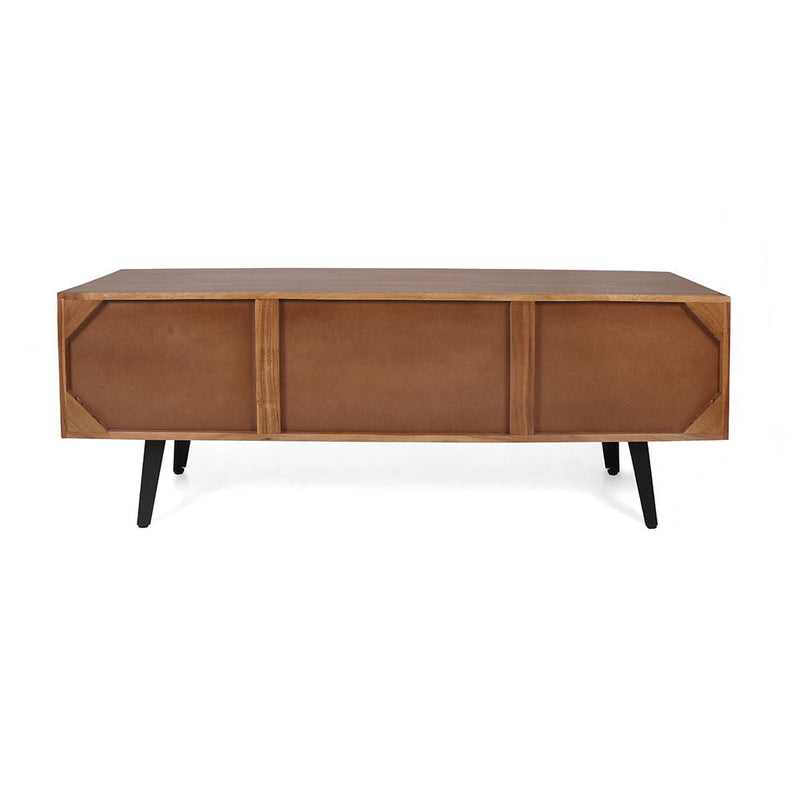 Asther - Acacia Wood TV Cabinet - Natural Wood / Brown