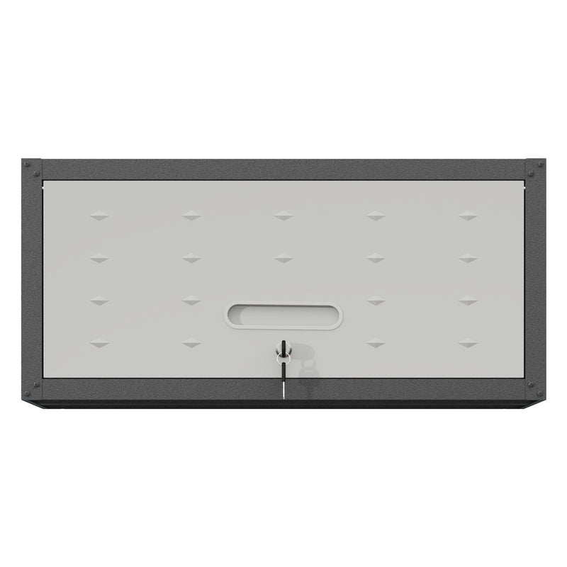 Heavy Duty Metal Wall Mounted Tool Storage Cabinet Steel Metal Garage Storage Cabinet - Black / Gray