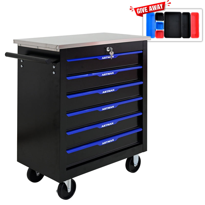 Drawer Multifunctional Tool Cart With Wheels