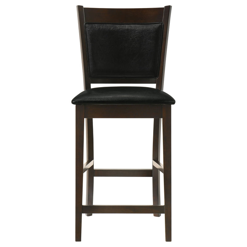 Upholstered Counter Height Stools (Set of 2) - Black / Espresso