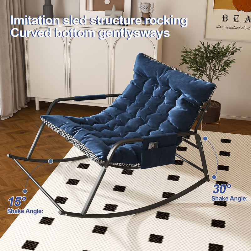 Rocking Chair With Storage, Cushions & Armrests