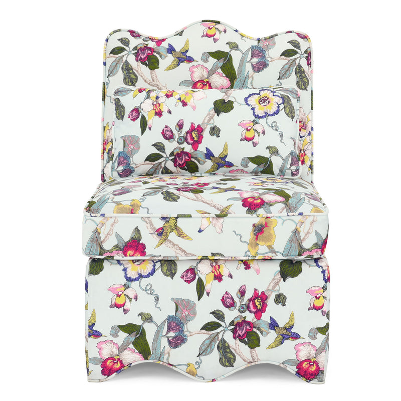 Stylish Flannel Dining Chair With Soft Cushion And Backrest