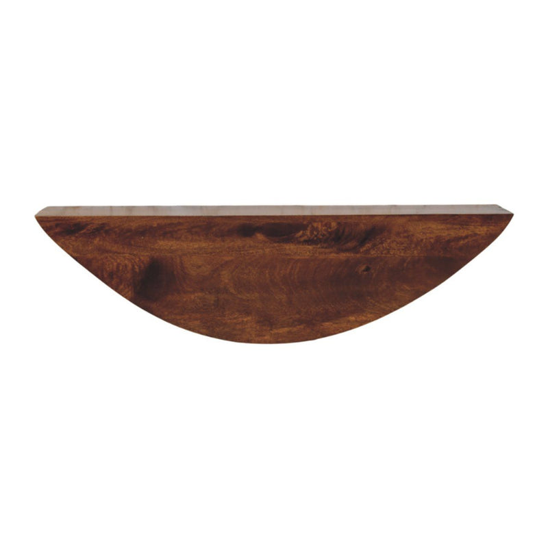 Crescent - Floating Wall Shelf - Brown