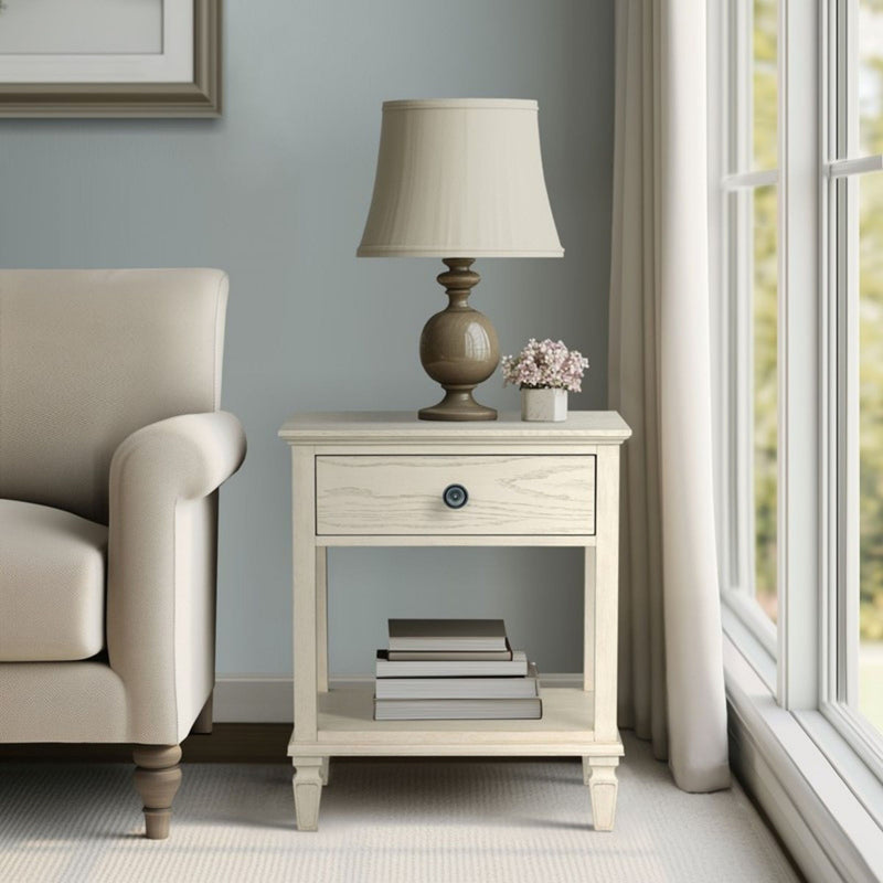 Victoria - Bedside Table With Drawer And Shelf