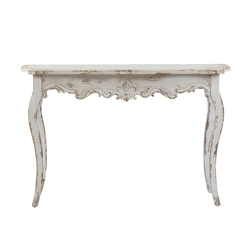 Slimline wash Console Table, For Hallway Living Room Bedroom - White Washed