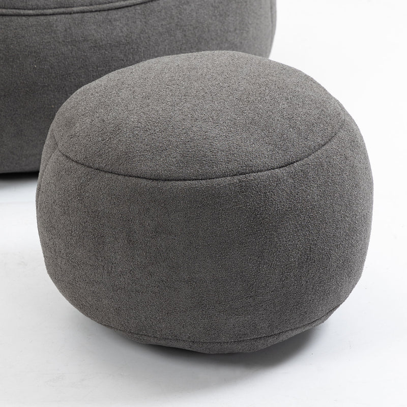 Bedding Bean Bag Sofa Chair High Pressure Foam With Footrest