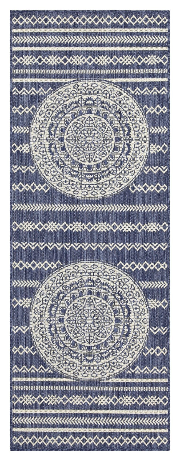 Sunshine - 5'3" X 7'3" Indoor, Outdoor Area Rug - Blue - Polypropylene