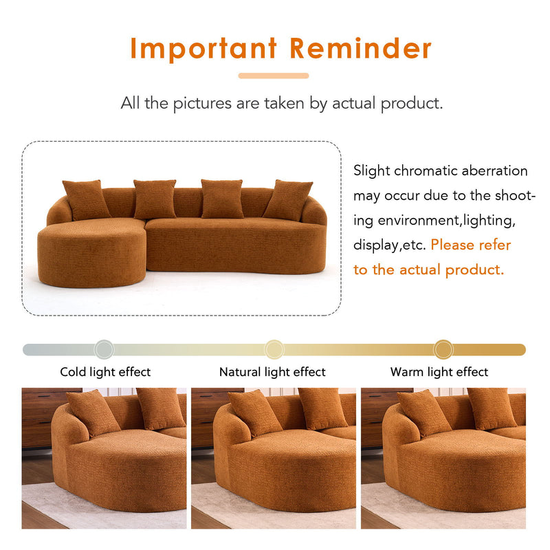 Combined Sofa With 4 Pillows